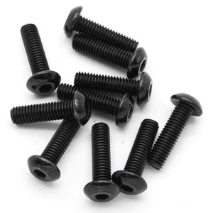 10pcs M5x18mm Button Head Hex Machine Screw Black Oxide - Picture 1 of 2