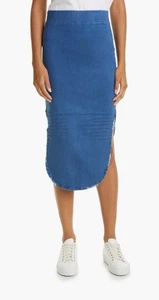 Frank & Eileen Donegal unforgettable midi skirt denim wash stretch cotton Size 2 - Picture 1 of 7
