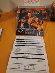 WWE 2002 RAW Official Souvenir Program + Event Line Up Sheet St Louis Savvis - Picture 1 of 10