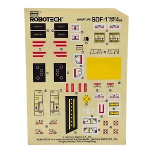 Vintage Harmony Gold Robotech SDF-1 Battle Fortress - Decal Sheet ONLY! - Picture 1 of 7