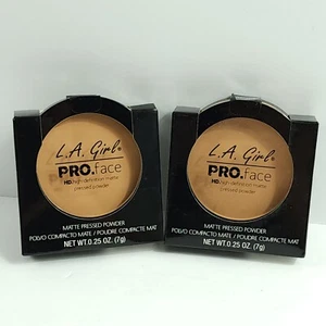 2 L.A. Polvo prensado mate de alta definición Girl Pro Face HD GPP608 MIEL SUAVE - Imagen 1 de 6