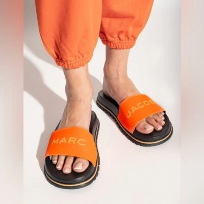 Marc Jacobs Women's The Marc Jacobs Slide In Dragon Fire Orange Size 5 - Image 1 of 4