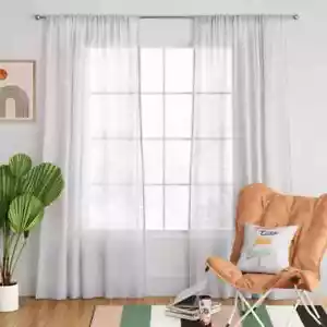 ⚡️1 Pc Light Filtering Window Curtain Panels - Room Essentials White 42'W x 84"L - Picture 1 of 2