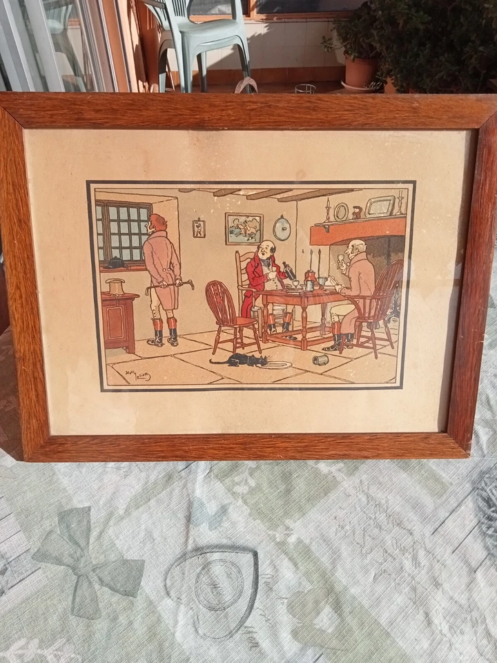 Très Jolie Gravure Harry Eliott 1882___1959.Repas De Chasse.A Voir.Nr - Photo 1/4