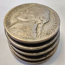 [Lot of 4] 1942-1945 War Nickel 35.0% Silver