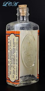 Escasa botella BÚHO DRUG Co con relieve GRAN BÚHO CUERNO gran detalle - Imagen 1 de 5