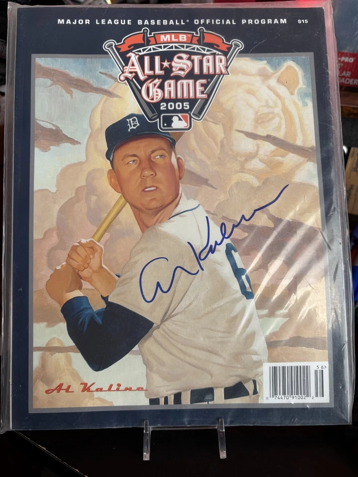 AUTOGRAPHED AL KALINE 2005 ALL-STAR GAME PROGRAM FROM DETROIT TIGERS - Image 1 of 1