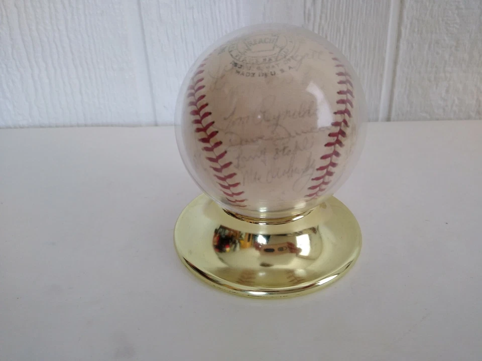 1964 Kansas City Athletics Team Signed Baseball George Alusik 25 + Autographs - Image 1 of 4