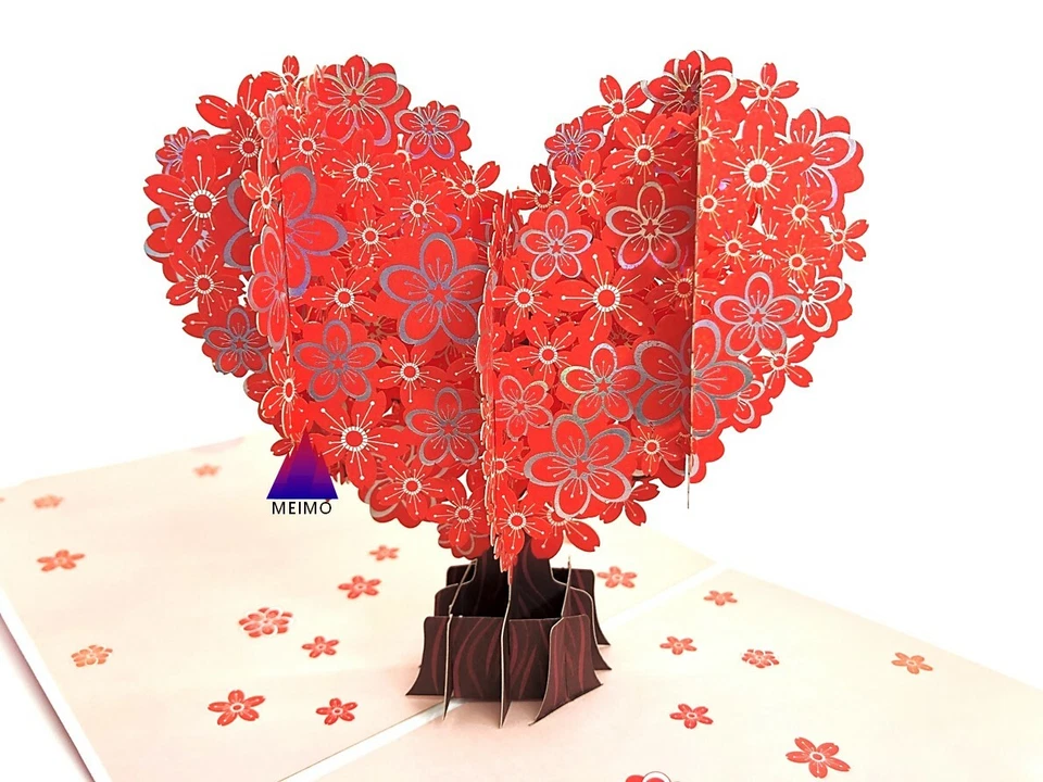 Tarjeta Pop Up 3D Flor Sakura Cereza Mamá Madre Cumpleaños San Valentín Primavera Foto 1 de 4