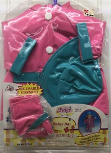 Vintage Elite 18" Doll Rainy Day Outfit New Outfit Hat, Shoes, and Hanger Paige - Picture 1 of 2