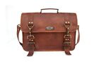 Quality Leather Briefcase Messenger Bag 18 In Smart Laptop Satchel Shoulder Bags