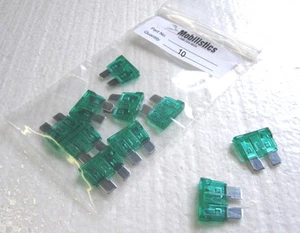 30 AMP ATO Hoja Estándar Tipo Fusible Automotriz PAQUETE DE 10 - Imagen 1 de 1