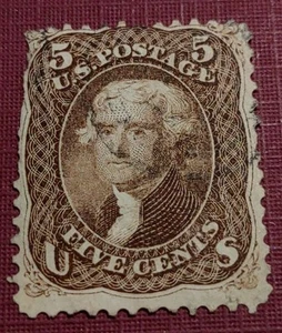 US 1863,John Jefferson SC#76,Used (06006-3) - Picture 1 of 2