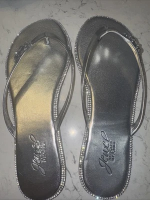 Sandalias plateadas para mujer talla 8 Foto 1 de 4