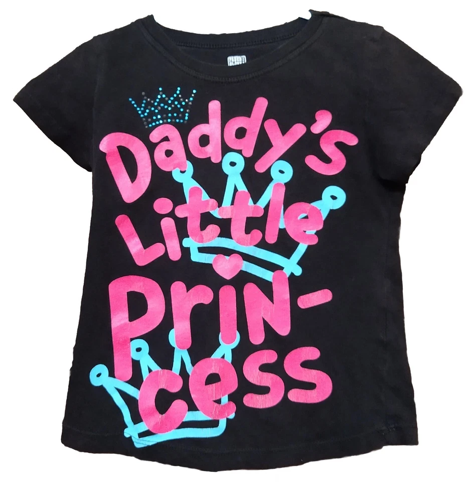 Girls Faded Glory Black Graphic Design Shirt Size S(6x) - Image 1 of 1