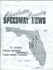 Charlotte County Speedway 1992-3rd Brian Davidson Memorial race program--VG