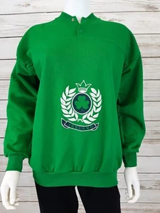 Sudadera para mujer Blarney Castle Design talla L verde Irlanda 2 botones a presión - Imagen 1 de 5