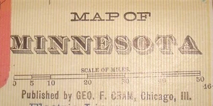 1911 Brightly Highlighted Double Page Map of Minnesota 15" X 22" Near Mint - Picture 1 of 2