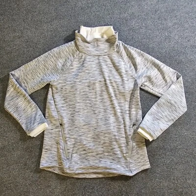 Suéter Spyder Para Mujer Talla Grande Gris Cuello Alto Elastizado Atlético En Capas Informal Foto 1 de 4