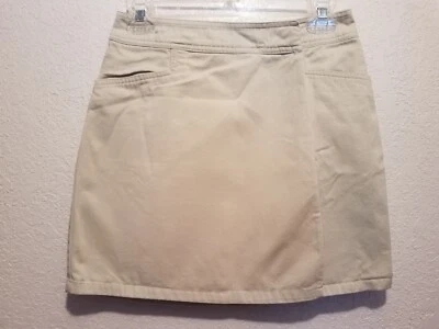 OLD NAVY wrap skirt Beige with front pockets women's petite 4 - Image 1 of 4