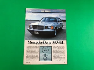 1981 MERCEDES BENZ 380SEL 380 SEL ORIGINAL PRINT AD 5 PAGE ROAD TEST PRINTED - Picture 1 of 3