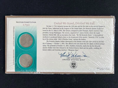 State Quarter First Day Coin Cover Kentucky P&D Postmark Oct 15, 2001 - Image 1 of 3