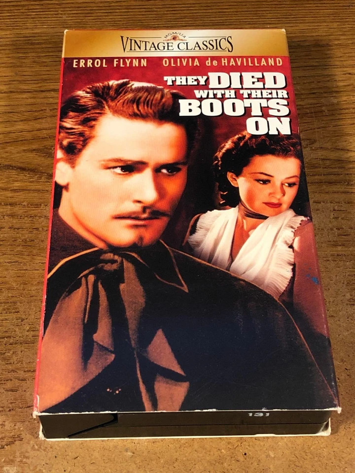 They Died With Their Boots On VHS Video Tape Used Movie  Errol Flynn - Image 1 of 4