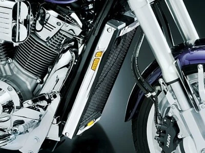 3210 - L.E.D. RADIATOR TRIM Chrome wit L.E.D For Honda VTX1800 - Image 1 of 2