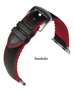 Uhrenarmband schwarz für Apple Watch Gehäuse Größe 42/44kmm Made in Germany / 62 - Picture 1 of 6