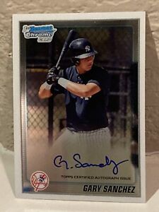 2010 Bowman Chrome Gary Sanchez Auto Autograph Rookie #BCP207 Yankees Padres