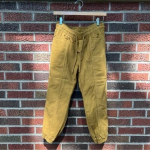 Style & Co. Mustard Yellow Pocket Front Denim Drawstring Joggers Pants - Picture 1 of 4