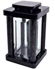 Lampa nagrobna granitowa szwedzka czarna lampa cmentarna kwadratowa nowoczesna wysokiej jakości szkło