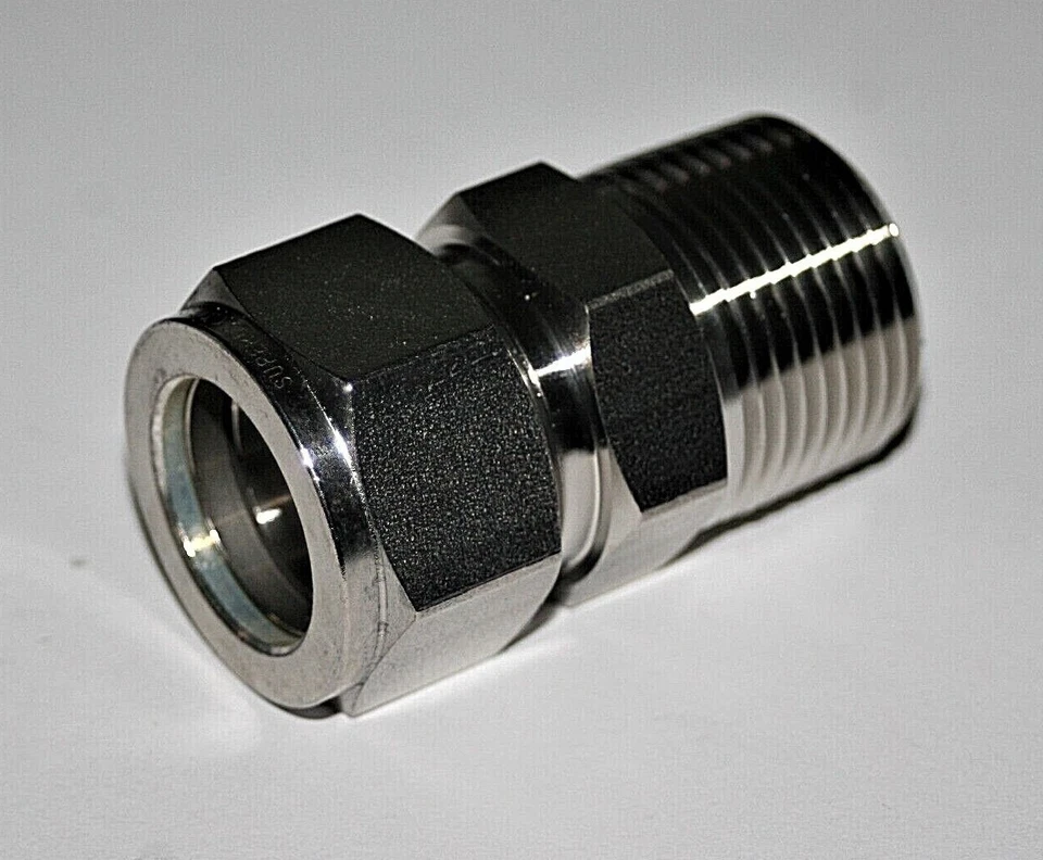 3/4 Tube OD x 3/4 MNPT 316ss Male Compression Fitting Superlok SMC-12-12N - Image 1 of 3