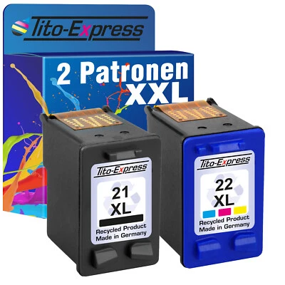 2x Patronen für HP 21 & 22 XL PlatinumSerie für Deskjet F2210 F2212 F2214 F2224  - Bild 1 von 2