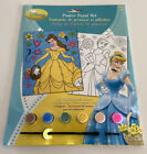 NEW Disney Princess Poster Paint Set Of 2 Cinderella Belle Princess 4+ 8x10”