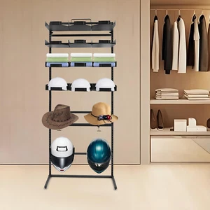 Large Hat Rack Stand Modern Ball Cap Storage Organizer 6 Tier Standing Hat Rack - Picture 1 of 21