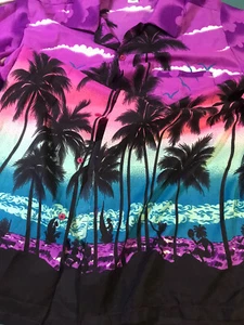VINTAGE RETRO LOUD SHIRT HAWAIIAN BIRDS TREES Size L Front Pocket FREE POST - Picture 1 of 9