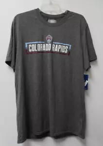 Mens MLS Colorado Rapids Short Sleeve Shirt Gray Size XL NWT - Picture 1 of 5