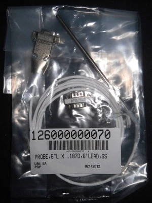 Sensor remoto Fisher 6 pies PT100 con sonda de 6" para circulador de baño 6200 Isotemp Foto 1 de 4