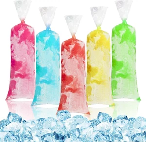 100 Ice Candy Plastic Bags - 4X12 Bolsas Para Bolis De Hielo Mexicanos Freeze Ic - Picture 1 of 12