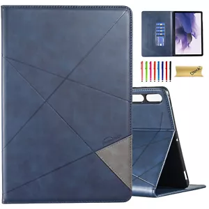 For Samsung Galaxy Tab S9/S8/S7/A8 PU Leather Folio Stand Case with Card Slots - Picture 1 of 11