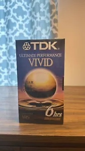 TDK Vivid T-120 Blank 6 Hour VHS Tape New & Sealed - Picture 1 of 3