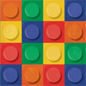 Building Blocks Party Supplies Lunch Napkins 16ct. - Picture 1 of 1