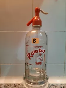 SIPHON RUMBO (B) SODA colección AGUA DE SELTZ botella de cristal SIFON clásico - Imagen 1 de 4