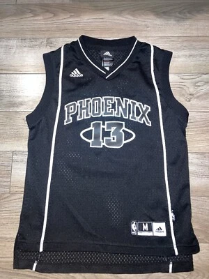 Camiseta Steve Nash #13 Phoenix Suns NBA Blabk Adidas Juvenil Mediana M 10-12  Foto 1 de 3