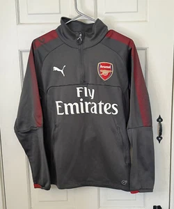 Sudadera Puma Arsenal Fly Emirates gris fútbol 1/4 con cremallera para hombre pequeña - Imagen 1 de 5