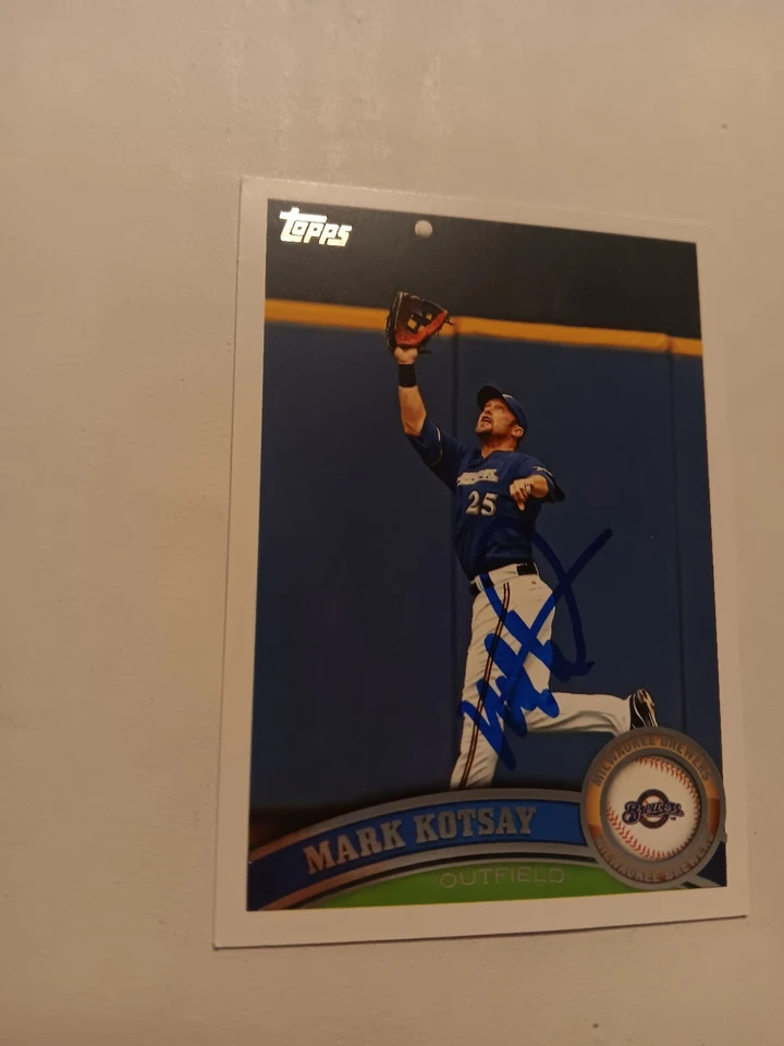 БЕЙСБОЛЬНАЯ КАРТОЧКА С АВТОГРАФОМ МАРКА КОТСЕЯ MLB TOPPS MARLINS PADRES BREWERS - Изображение 1 из 1