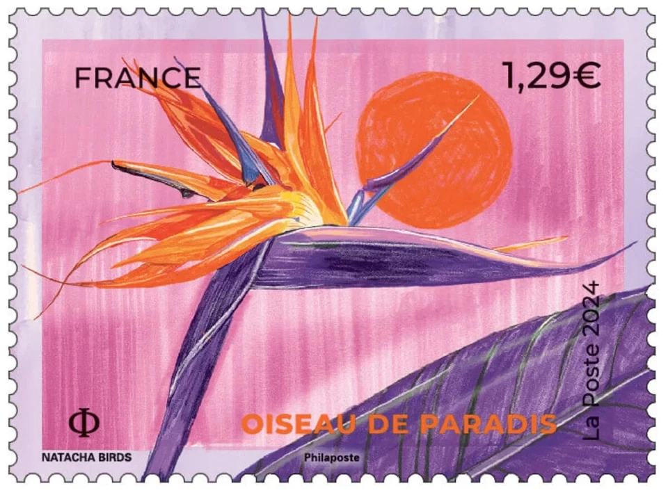 france 2024 Tropical flowers Birds of paradise  strlitzia reginae 1v mnh - Image 1 of 1