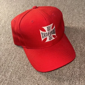 Vintage 90s West Coast Choppers Jesse James Snapback Hat Red White Embroidery - Bild 1 von 4