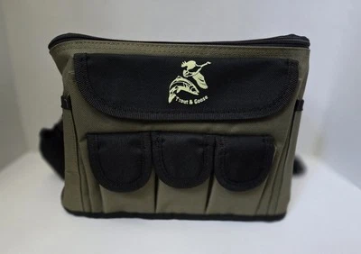 Bolsa de aparejos de munición de pesca de truchas y gansos 9 compartimentos verde NUEVO sin etiquetas  Foto 1 de 4